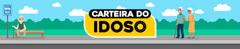 Ilustração da Carteira do Idoso com idosos no transporte público